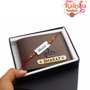 A6 Personalized Rakhi & Wallet Gift Box