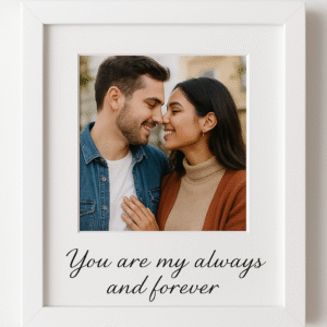 Photo Frames – Customized with couple’s picture & quotes
