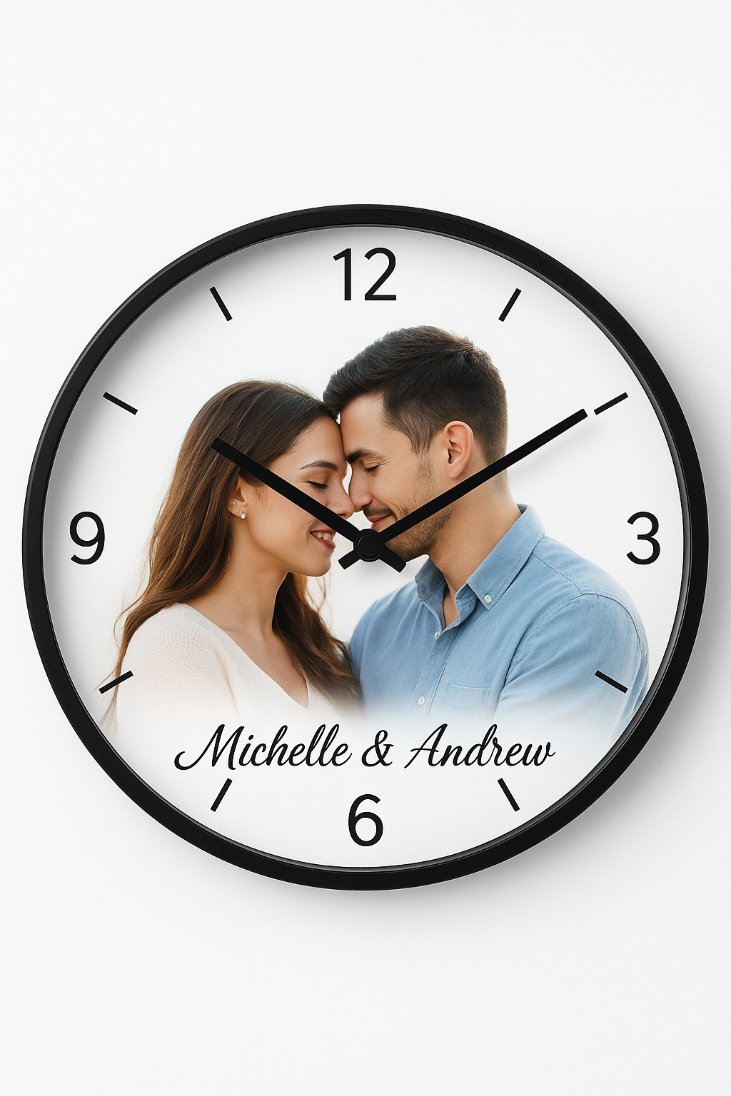 Wall Clock – With printed couple photo