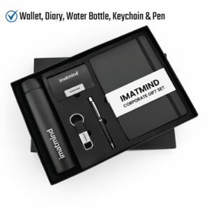 Wallet, Diary, Water Bottle, Keychain & Pen